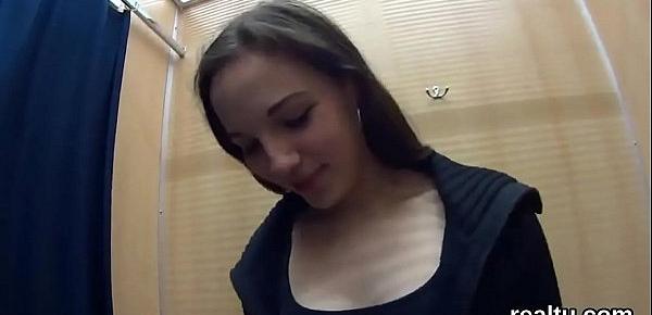  Enchanting czech teen gets seduced in the supermarket and banged in pov